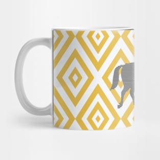 Horse - abstract geometric pattern - beige. Mug